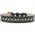 Unconditional Love Sprinkles Ice Cream Pearl & Emerald Green Crystals Dog Collar, Black - Size 20 UN2435416